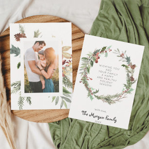 Modern Rustic Christmas Photo Cards