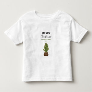 Modern Rustic Christmas Tree Holiday Toddler T-shirt