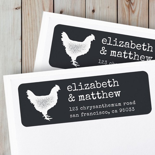 Modern Rustic Country Farmhouse Wedding Address Label (Creator Uploaded)