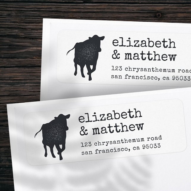 Modern Rustic Country Farmhouse Wedding Address Label (Creator Uploaded)