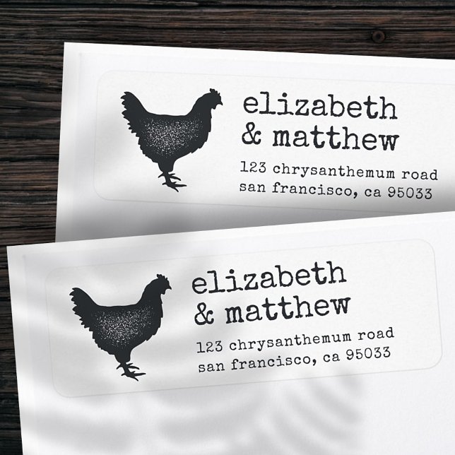 Modern Rustic Country Farmhouse Wedding Address Label (Creator Uploaded)