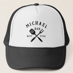 Modern Rustic Custom BEST DAD EVER Father&#39;s Day Trucker Hat