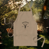 Modern Rustic Custom Best Dad Ever Retro Cool Adult Apron