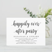 Modern Rustic Cute Black Script, Wedding Elopement Invitation (Standing Front)