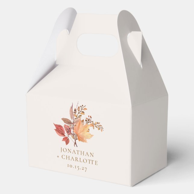 Modern Rustic Fall Boho Flower Wedding  Favor Boxes (Front)
