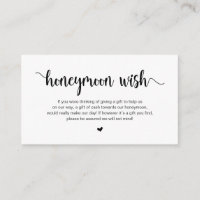 Modern Rustic Farm, Black Script, Honeymoon Wish