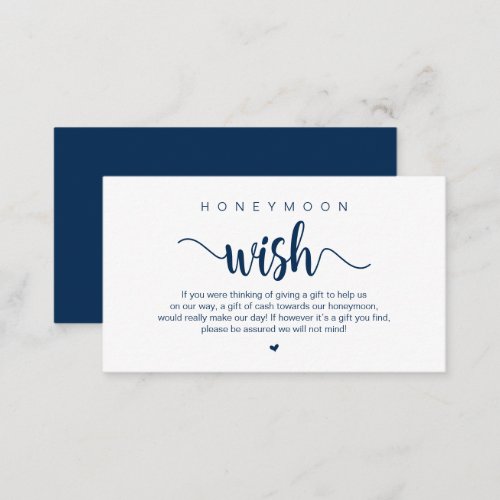 Modern Rustic Farm themed Honeymoon Wish  Enclosu Enclosure Card