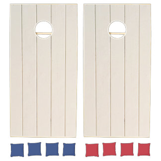 Modern Rustic Farmhouse Family Monogram Name Wood  Cornhole Set