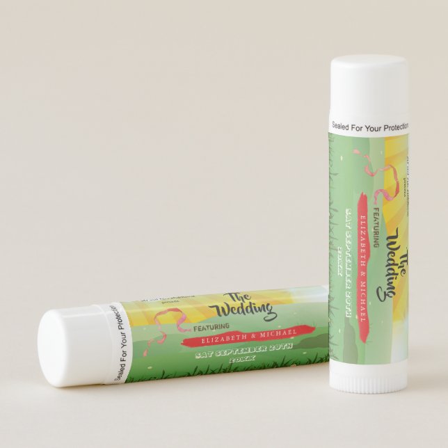 Modern Rustic Festival  Wedfest Wedding Favor Lip Balm (Front)