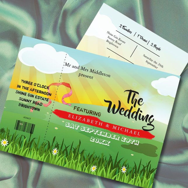 Modern Rustic Festival  Wedfest Wedding Invitation (Creator Uploaded)