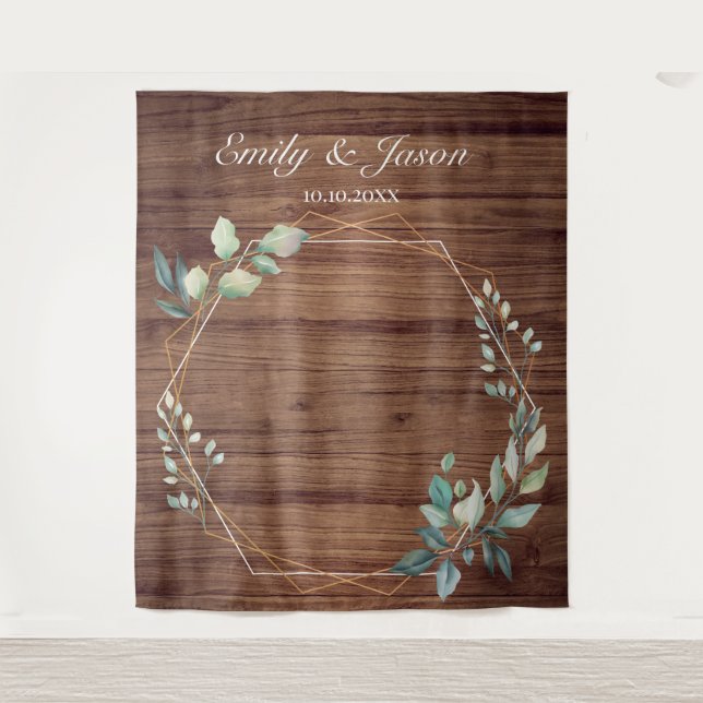 Modern Rustic Floral Wedding Backdrop (Front)