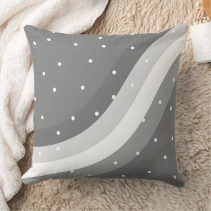 Modern Rustic Gray and White Throw Pillow