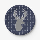 Modern Rustic Gray Deer & White Arrows