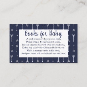 Modern Rustic Gray & Navy Deer Book Request Enclosure Card