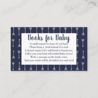 Modern Rustic Gray & Navy Deer Book Request Enclosure Card