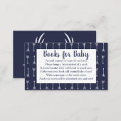 Modern Rustic Gray & Navy Deer Book Request Enclosure Card (Front/Back)
