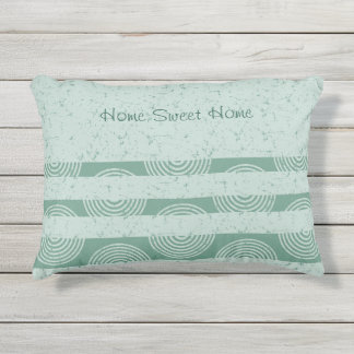 Modern rustic green sweet home outdoor pillow