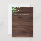 Modern Rustic Greenery Invites With Envelopes (Back)