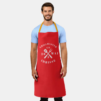 Modern Rustic GRILLMASTER Custom Cool Adult Apron