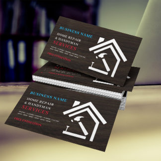 Modern Rustic Home Repair Handyman Business Card