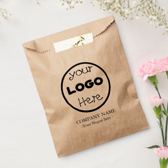 Modern Rustic Kraft Company Business Logo  Favor Bag (Sealed)