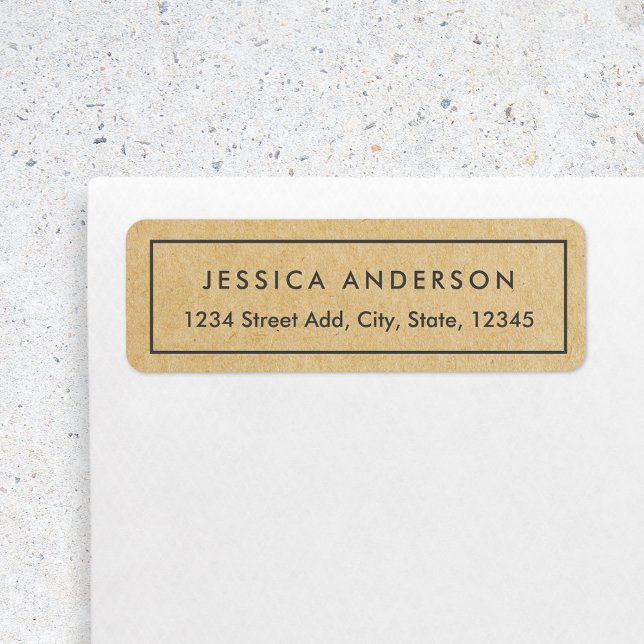 Modern Rustic Kraft Return Address Label (Creator Uploaded)