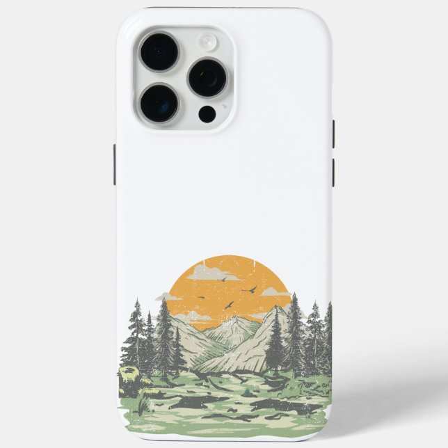 Modern Rustic Mountain Forest Case-Mate iPhone Case (Back)