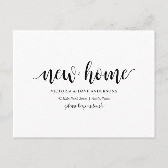 Modern Rustic, New home address Announcement Postcard | Zazzle.com