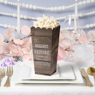 Modern Rustic Oak Rehearsal Dinner Wedding Favor Boxes