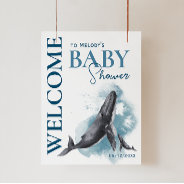 Modern Rustic Ocean Welcome Baby Shower Sign at Zazzle