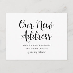 Modern Rustic, Our New Address Announcement Postcard