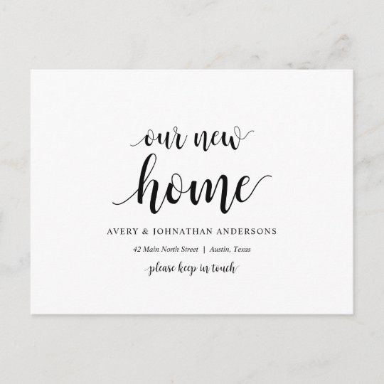 Modern Rustic, Our New Dream Home Announcement Pos Postcard