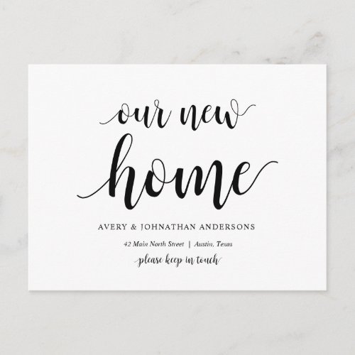 Modern Rustic Our New Dream Home Announcement Postcard