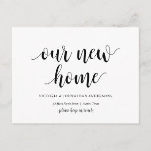 Modern Rustic, Our New Home Address Announcement Postcard