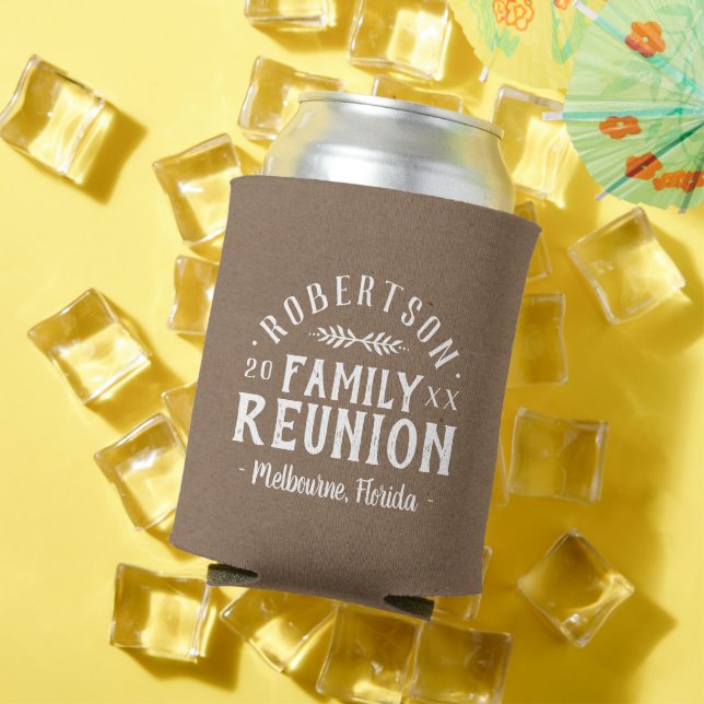 Modern Rustic Personalized Family Reunion Can Cooler (In Situ Summer)