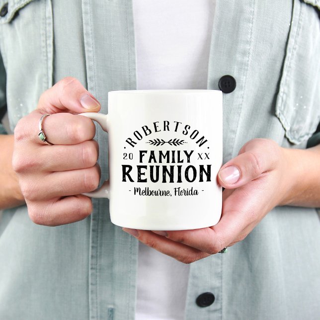 Modern Rustic Personalized Family Reunion Coffee Mug (Creator Uploaded)