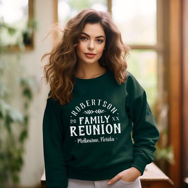 Modern Rustic Personalized Family Reunion Sweatshirt (Creator Uploaded)