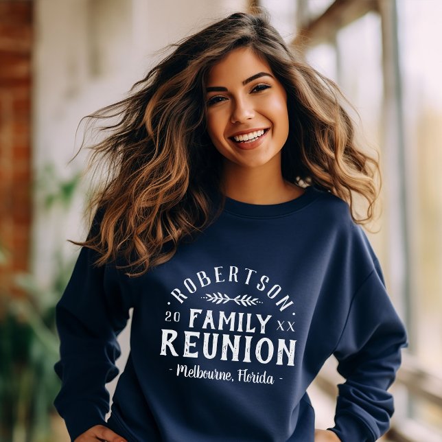 Modern Rustic Personalized Family Reunion Sweatshirt (Creator Uploaded)