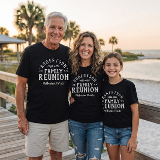 Modern Rustic Personalized Family Reunion Tee