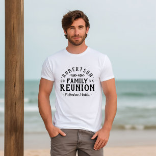 Modern Rustic Personalized Family Reunion Tee