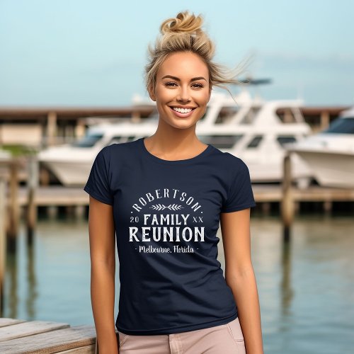 Modern Rustic Personalized Family Reunion Tee