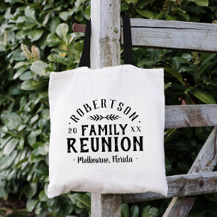 Modern Rustic Personalized Family Reunion Tote Bag