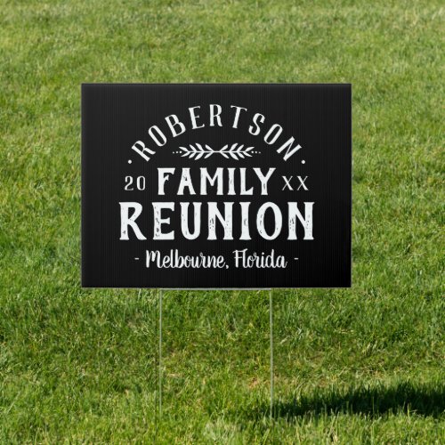Modern Rustic Personalized Family Reunion Welcome