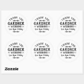 Modern Rustic Personalized Wedding Favor Stickers | Zazzle