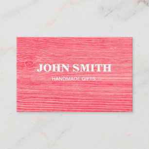 Modern Rustic pink wooden background Business Card