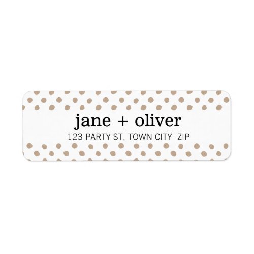 MODERN RUSTIC POLKA DOT pattern cute kraft Label