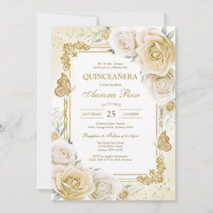 Modern Rustic Quinceanera Invitation