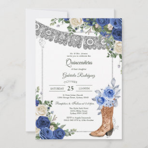 Modern Rustic Quinceanera Invitation