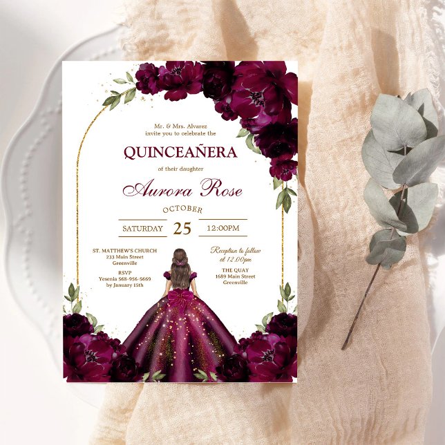 Modern Rustic Quinceanera Invitation (Creator Uploaded)