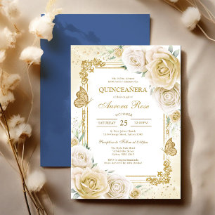 Modern Rustic Quinceanera Invitation